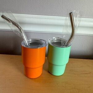 Mini Tumbler shot glasses with straw